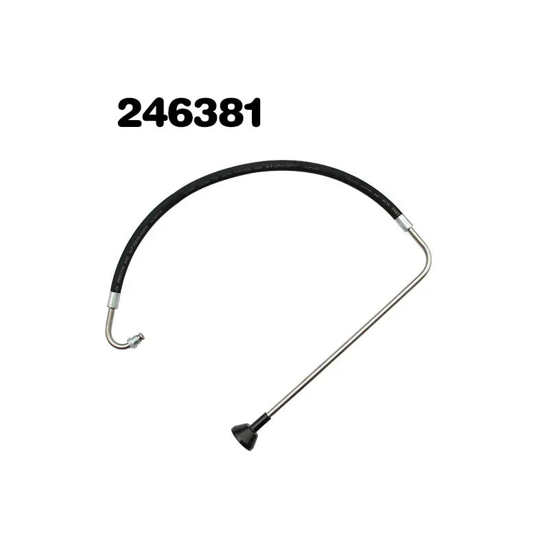 Airless sprayer pump plunger rod and valve repair kit with a black flexible tube and metal rod.