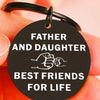 Heartfelt Dad Keychain - Unique Birthday & Christmas Gift for Father from Daughter,Father Best Friends For Life Message,Love