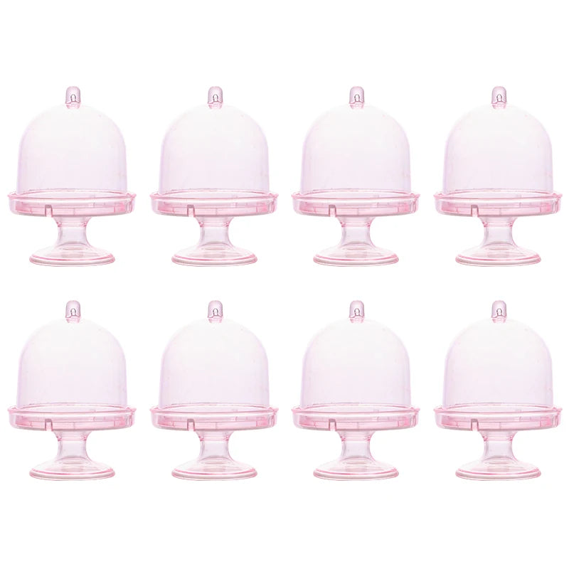 Mini Candy Cupcake Stand Holder with Clear Dome Lid