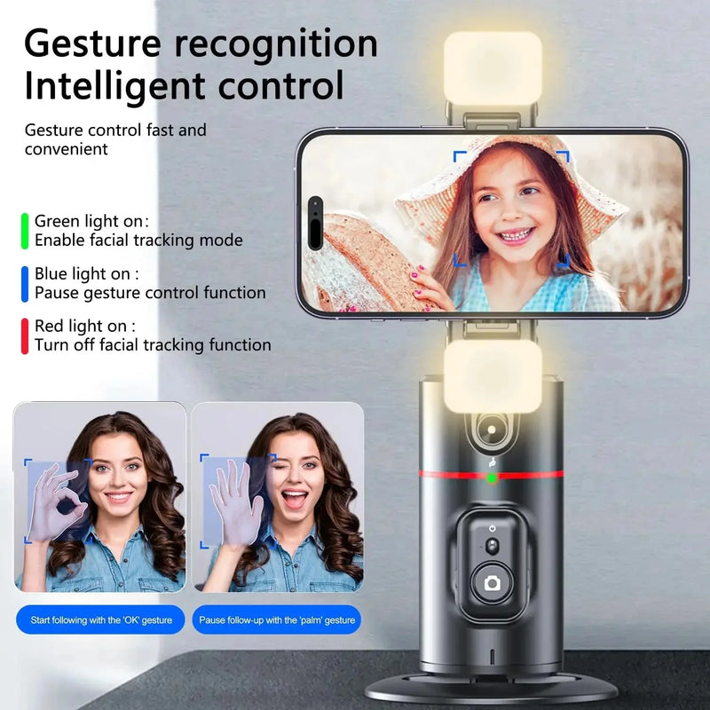 AI Face Tracking Phone Gimbal with Remote Control