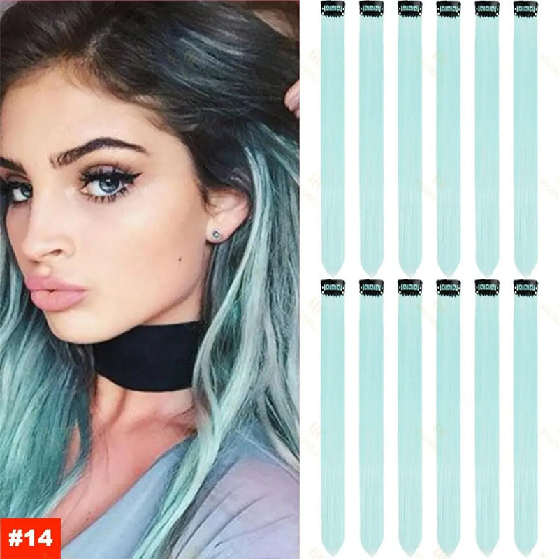 Extensiones de Cabello con Clips Arcoíris