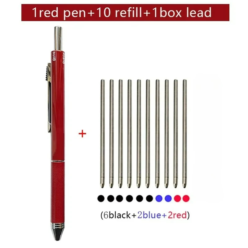 4-in-1 Gravity-Switch Metal Pen with Ballpoint and Mechanical Pencil