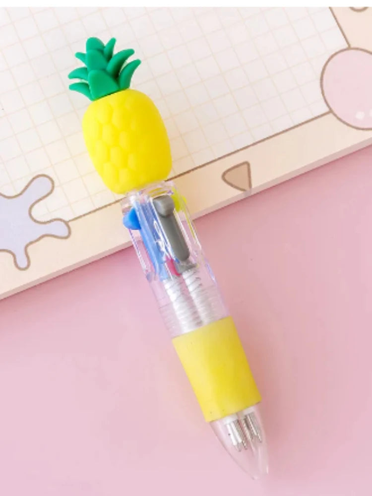 Kawaii 4-Color Retractable Ballpoint Pens (Set of 10/15/20)
