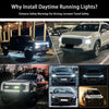 Various vehicles showcasing dynamic scan LED hood light strips for enhanced visibility.