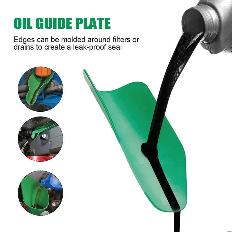 Foldable Flexible Oil Change Funnel and Fluid Guide Tool