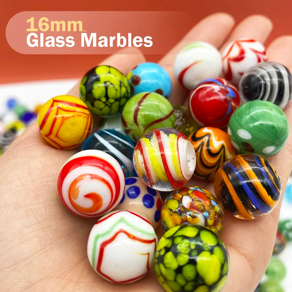 Handcrafted Glass Marbles Set for Games, Décor & Collecting