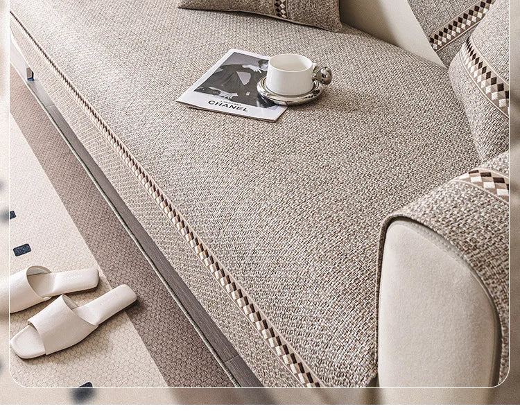 Non-Slip Dustproof Cotton-Linen Sofa Cover