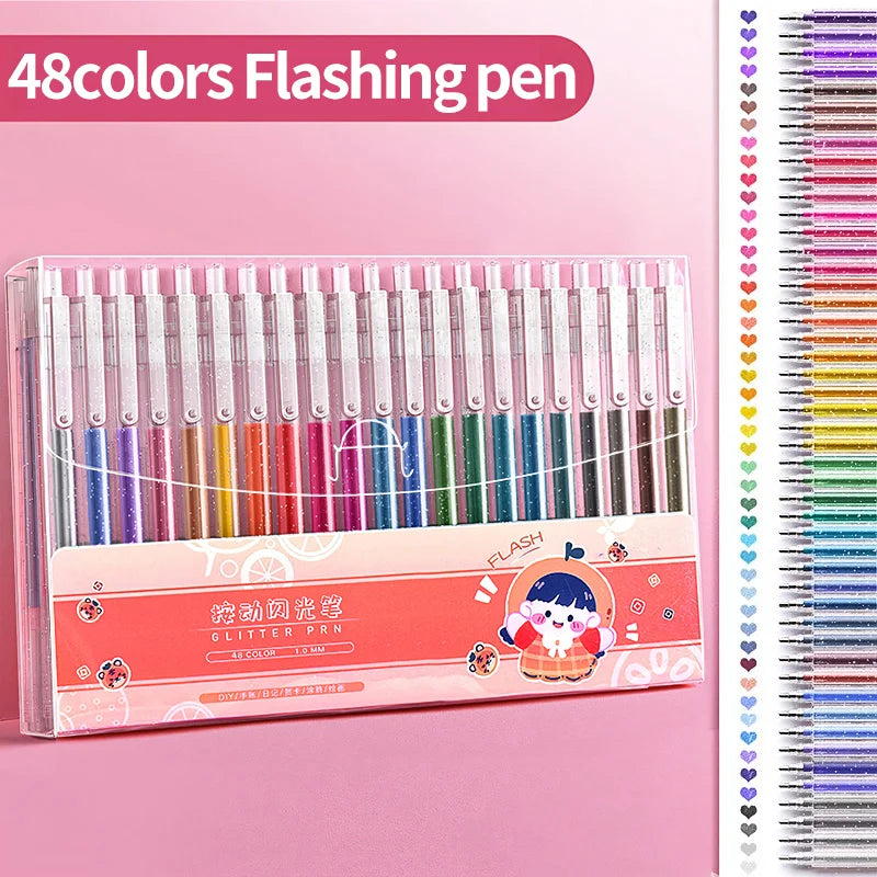 Retractable Glitter Gel Pens