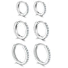 Gold-Plated Cubic Zirconia Huggie Hoop Earrings