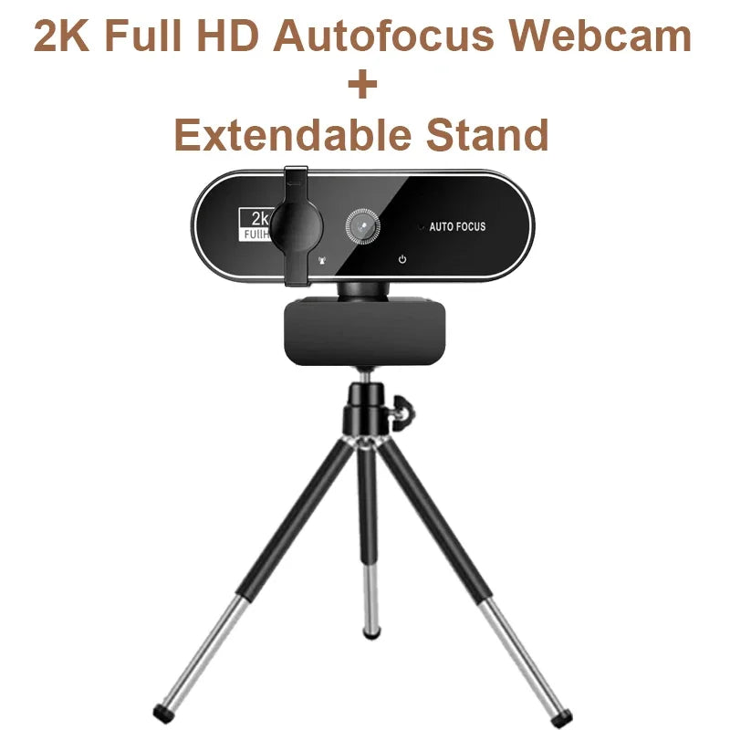 4K Auto-Focus Webcam with Built-in Microphone