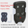 Black remote key fob for GMC Sierra and Chevrolet Silverado models, featuring a 5-button design.