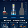 LED Fog Light Bulbs with CANBUS Technology, 6500K Cool White