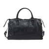 Vintage PU Leather Tote Bag with Crossbody Strap