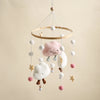 Wooden and Felt Crib Mobile with Cloud and Star Rattles