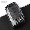 Carbon Fiber Car Key Case Cover for VW, SEAT & Skoda