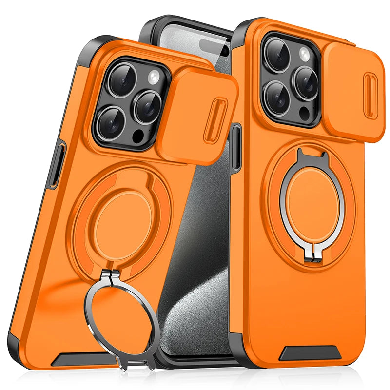 Coque de Téléphone avec Anneau Rotatif 360° pour Voiture