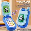 Kids' Cartoon Flip Phone Toy with Music and Learning Games