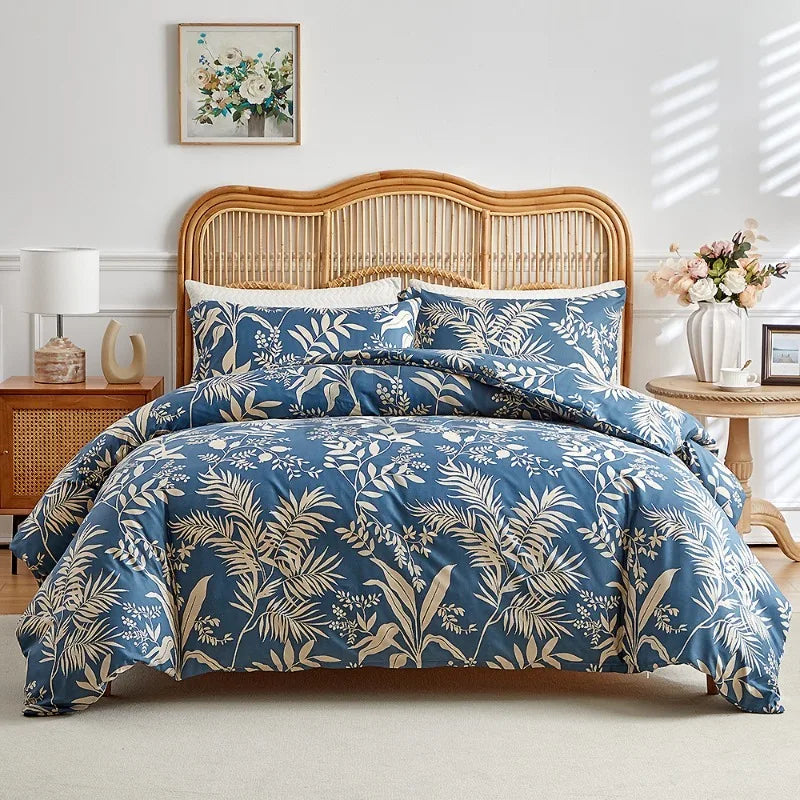 Vintage Floral Duvet Cover Set with Pillowcases