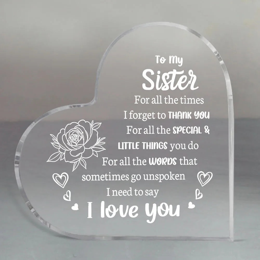 "I Love You Mom" Acrylic Keepsake for Mother's Day