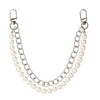 Elegant pearl and gold purse chain with a lobster clasp and chain links
