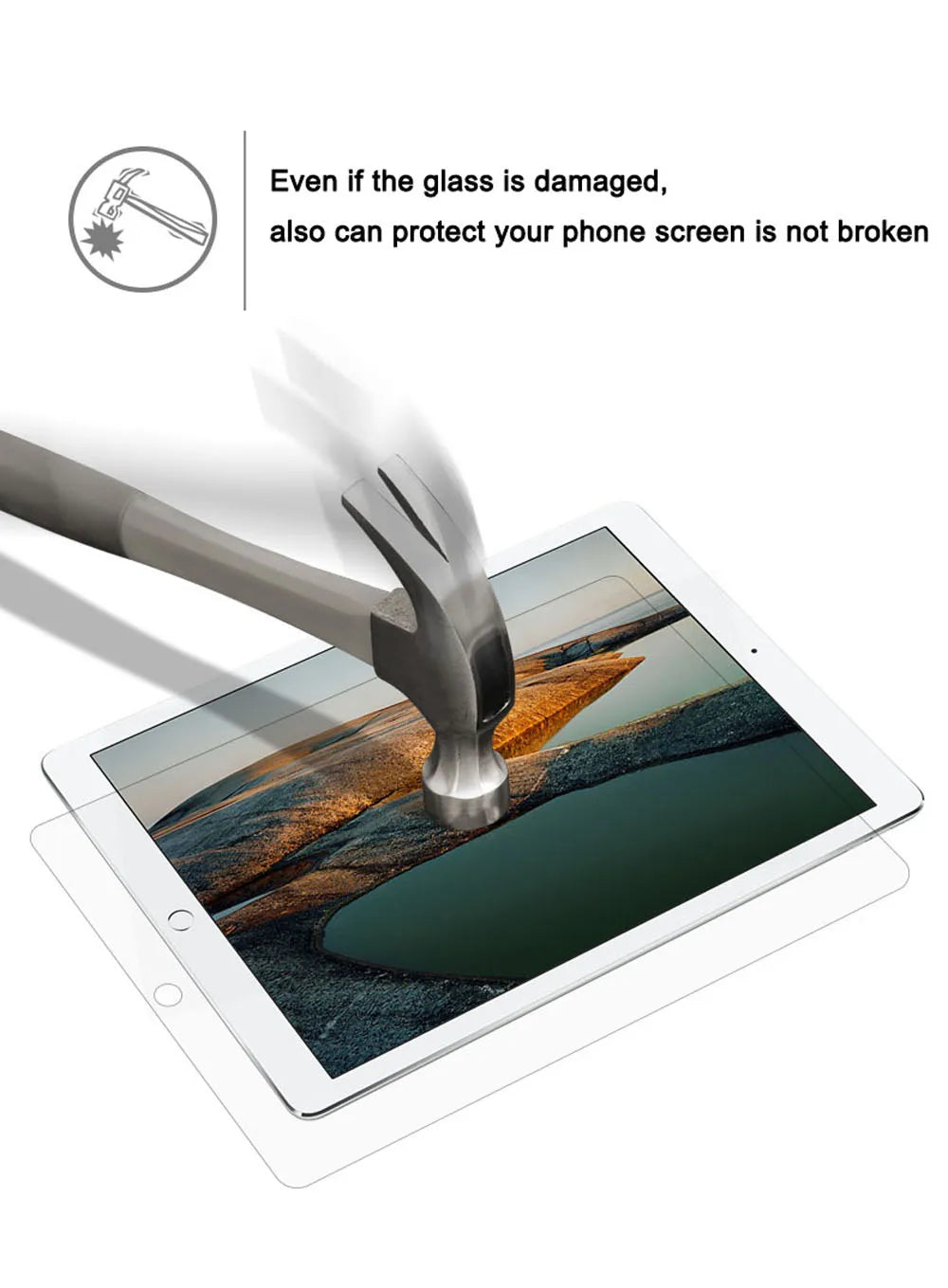 HD Tempered Glass Screen Protector for iPad (2-Pack)