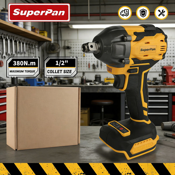 Cordless Impact Wrench - 380Nm Torque, 1/2" Drive