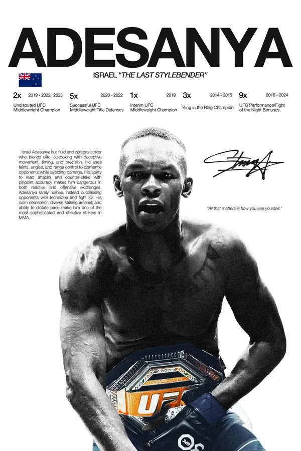 Martial Arts Legend Canvas Wall Art – Inspirational MMA Fighter Poster for Gym & Home