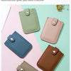 Slim Leather Card Holder with Quick-Access Pull Tab