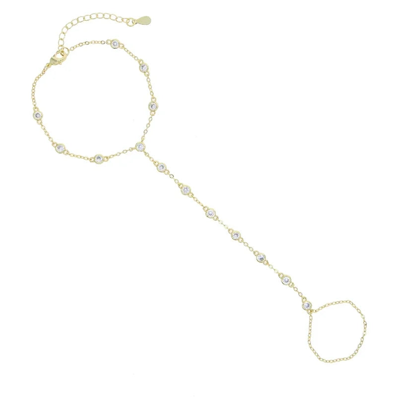 Colorful CZ Link Chain Bracelet