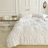 Beige Three-Dimensional Floral Duvet Cover Set
