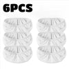 Six packs of white reusable microfiber mop refill pads