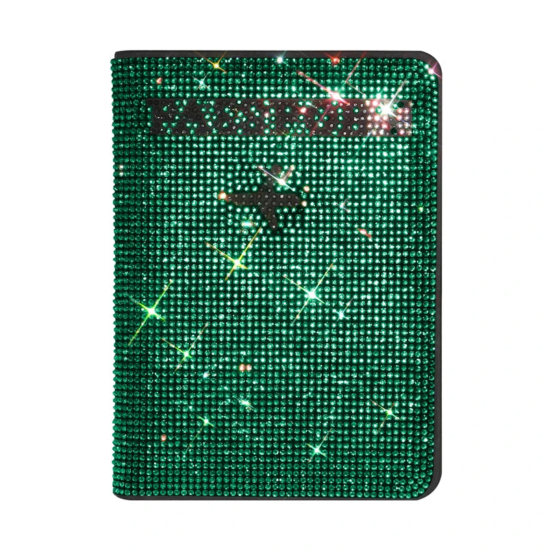 Crystal Rhinestone Passport & Card Holder Case