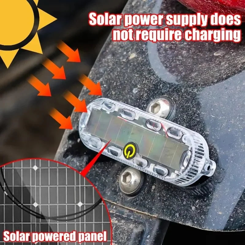 Solar Powered LED Anti-Collision Strobe Light for Vehicles
