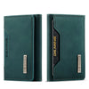 Vintage Leather Trifold Wallet with Magnetic Closure