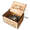 Hand-Cranked Wooden Music Box - 'You Are My Sunshine' Melody