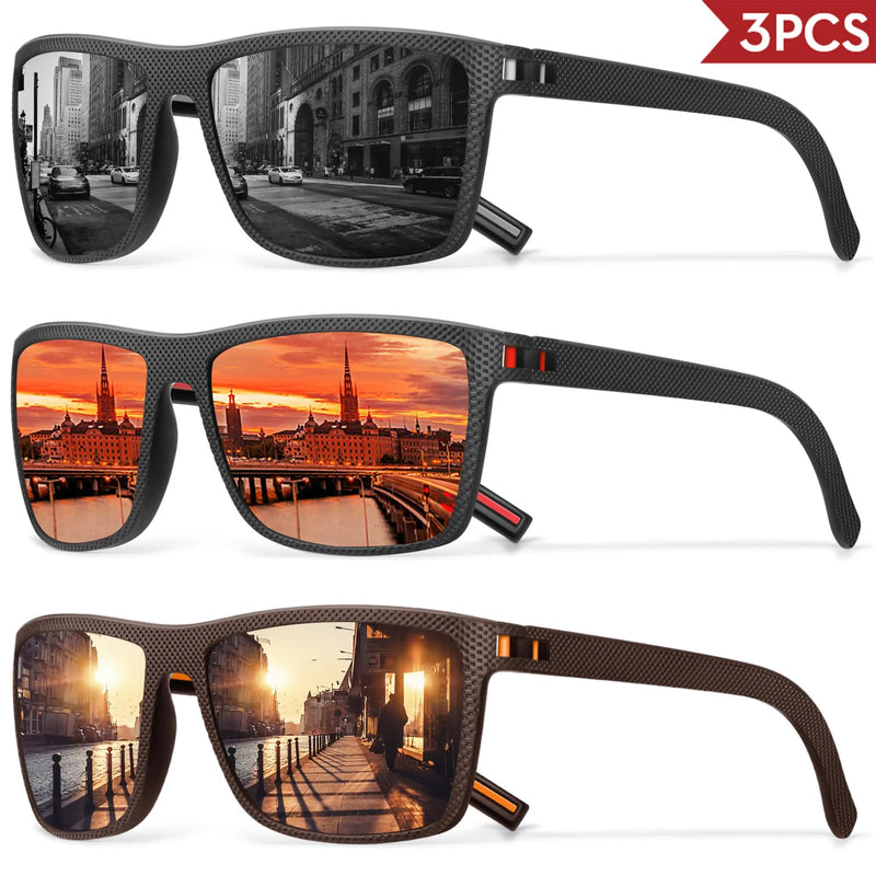 Polarized Square Sunglasses with UV400 Protection