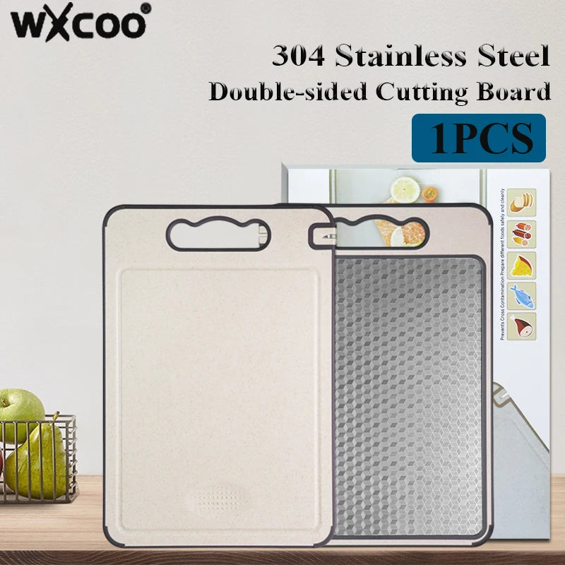 Stainless Steel Cutting Board with Measurement Guide