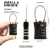 TSA-Approved 3-Digit Combination Travel Lock - Durable Zinc Alloy Luggage Lock