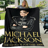 Michael Jackson Retro Print Coral Fleece Decke