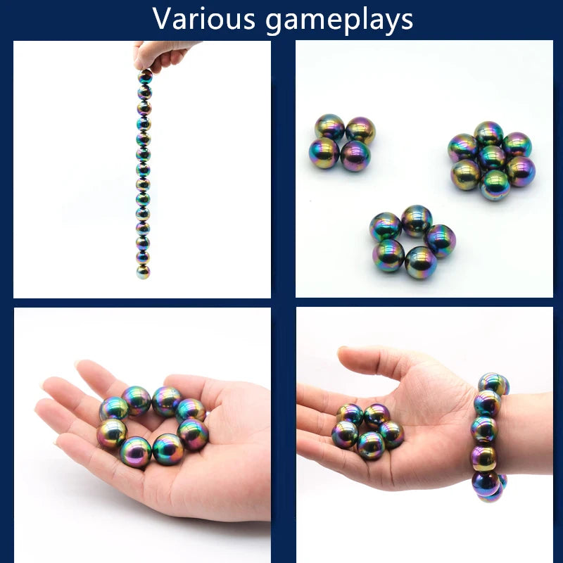 Colorful Polished Magnetic Stone Balls for Stress Relief and Play