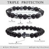 Triple Protection Men's Gemstone Bracelet