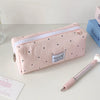 Korean Style Polka Dot Pencil Case – Spacious Storage for Students & Makeup
