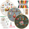 Beginner Embroidery Kit with Stamped Patterns and Tools