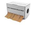 A box of multi abrasive rolls pack showing various grit levels like 150 to 600 grit sandpaper rolls.