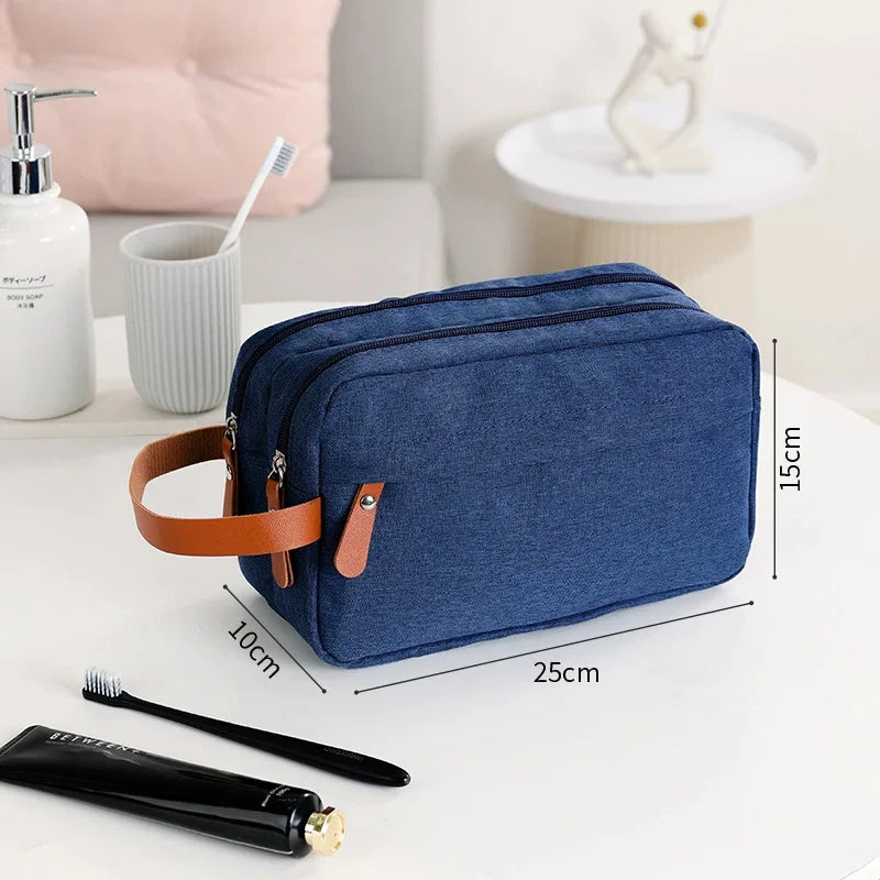 Foldable Travel Toiletry Bag – Large Capacity, Water-Resistant Oxford Organizer