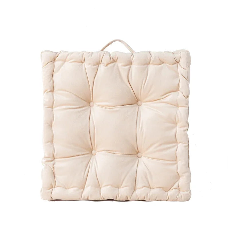 Modern Square Floor Cushion – Soft Cotton-Filled Seat Pad