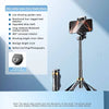 Compact 4-in-1 Selfie Stick with Bluetooth Remote