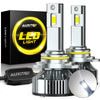 A set of bright LED light bulbs and packaging for automotive lighting.