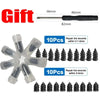 A set of tire puncture repair rubber nails and a tool for repairing tubeless tires.