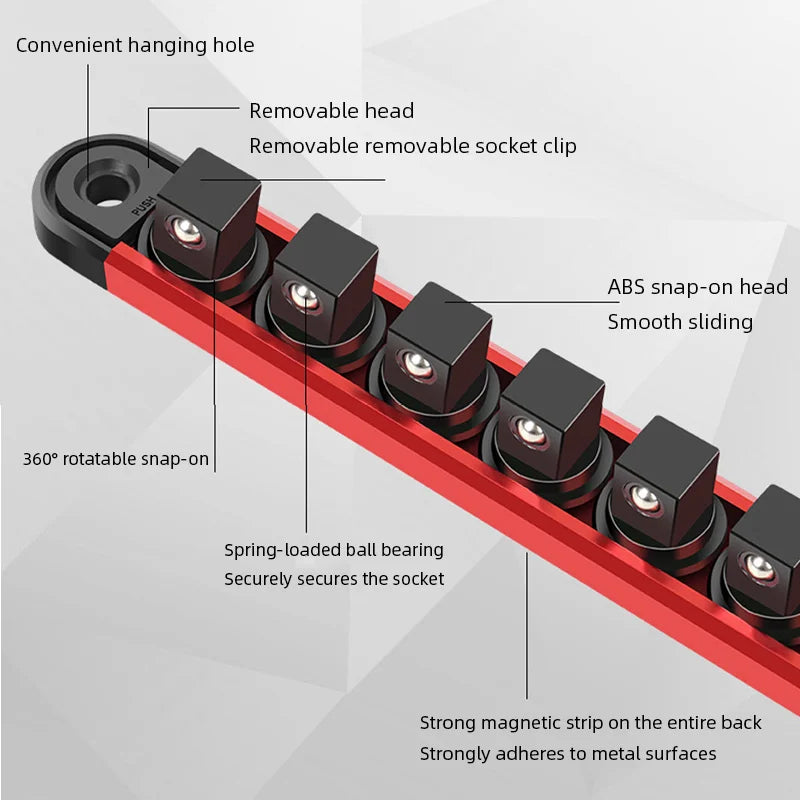 Magnetic Socket Organizer Rail